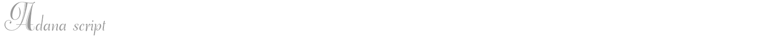 Adana script font preview